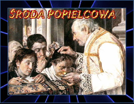 Ksiądz posypuje głowy popiołem